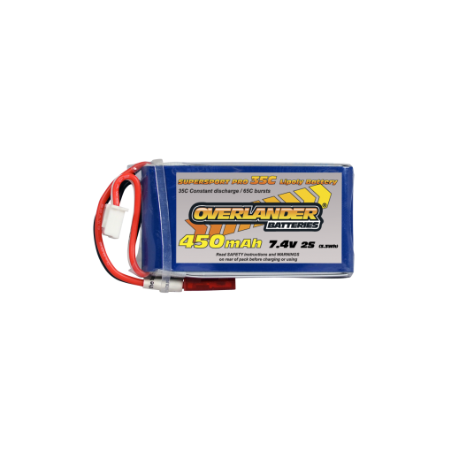 450mAh 2S 7.4v 30C LiPo Battery - Overlander Supersport