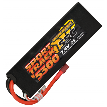 5300mAh 2S 7.4v 55C LiPo Battery in Hard Case - Overlander Sport Track