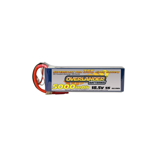 5000mAh 5S 18.5v 35C LiPo Battery - Overlander Supersport Pro