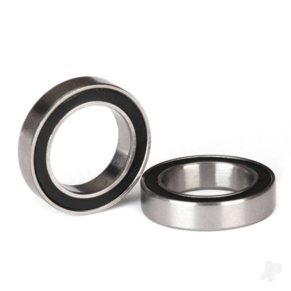 Ball Bearing, Black Rubber Sealed, 12x18x4mm (Pair)