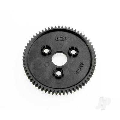 Spur gear, 62-tooth (0.8 metric pitch, compatible with 32-pitch)