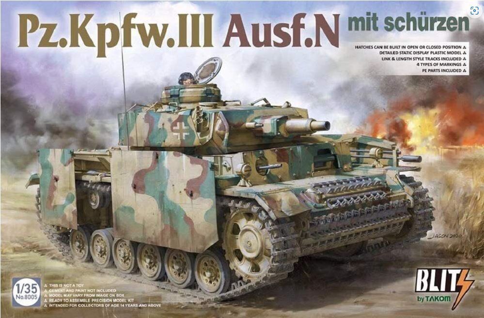Military Takom 1/35 Pz.Kpfw.III Ausf.N mit Schurtzen