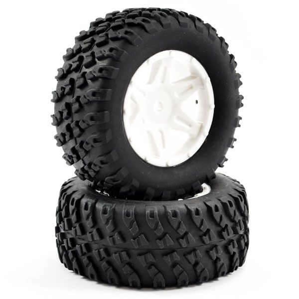 FTX Comet Desert Buggy/Sc Rear Mounted Tyre &amp; Wheel White
