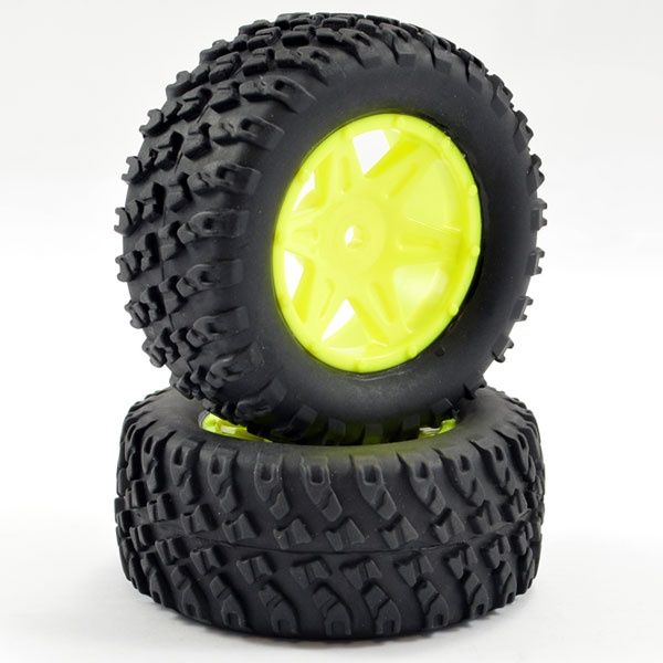 FTX Comet Desert Buggy/Sc Rear Mounted Tyre &amp; Wheel Yellow