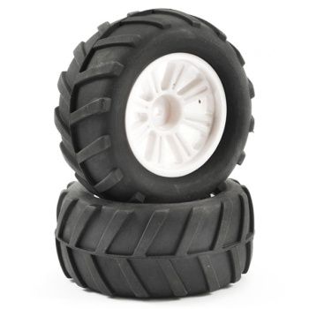 FTX Comet Monster Rear Mounted Tyre &amp; Wheel White