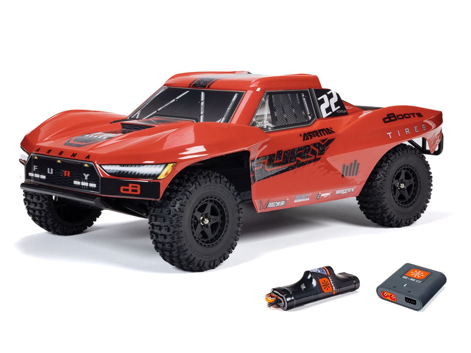FURY MEGA 550 4X2 SCT with Battery &amp; Charger Red