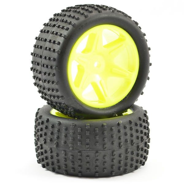 FTX Comet Buggy Rear Mounted Tyre &amp; Wheel Yellow