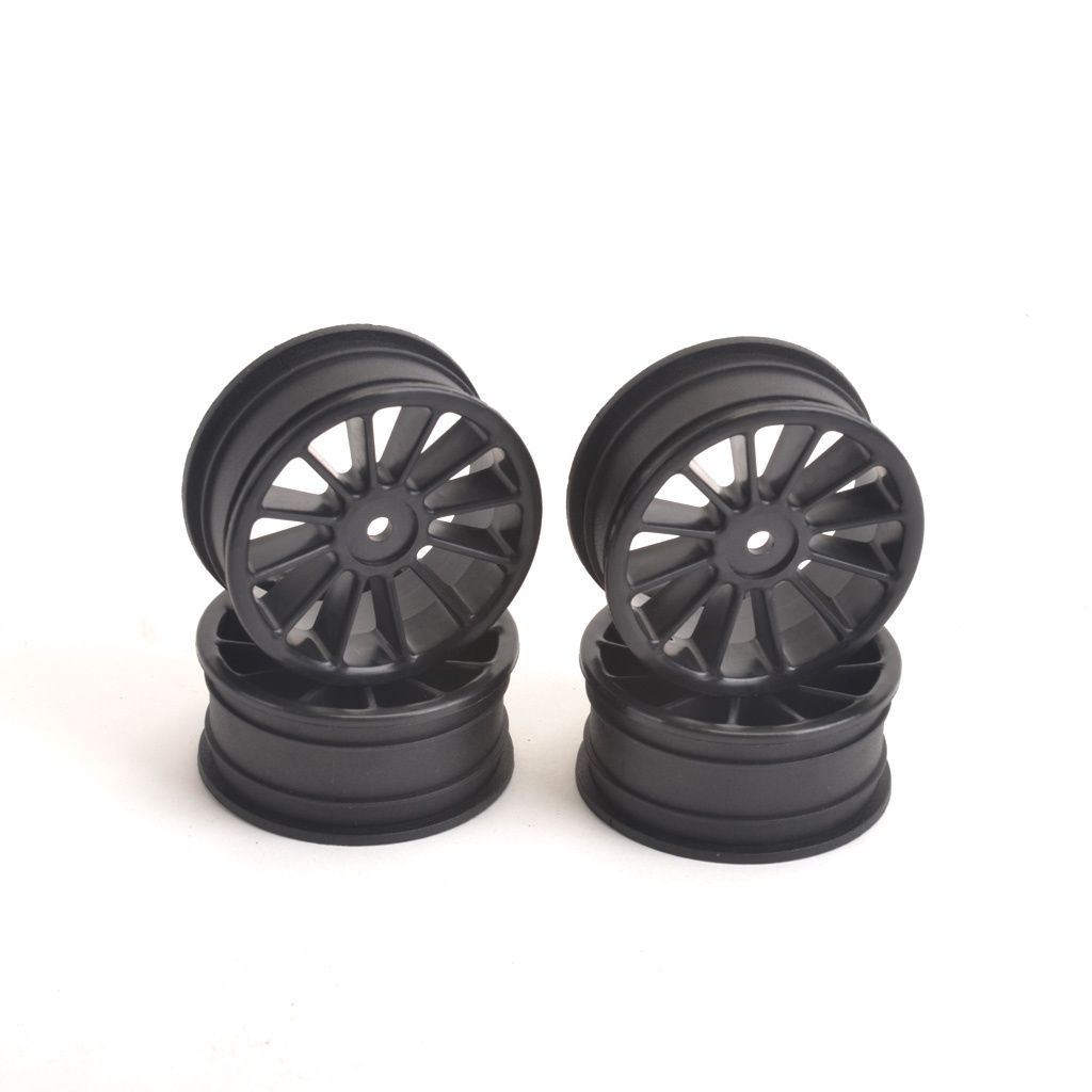 Wheel 12 Spoke 24mm Black (Pack of 4)