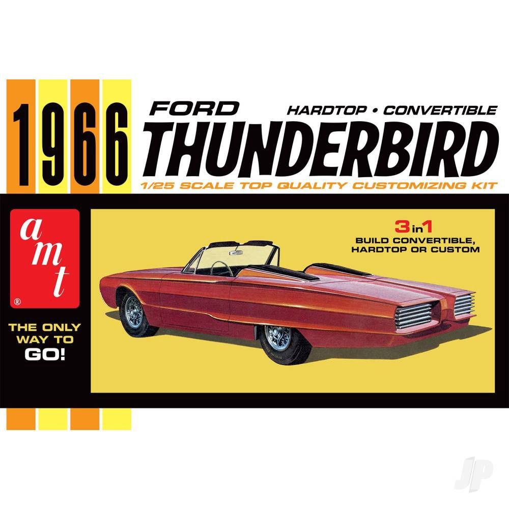 Cars, Bikes and Trucks AMT 1/25 1966 Ford Thunderbird Hardtop/Convertible