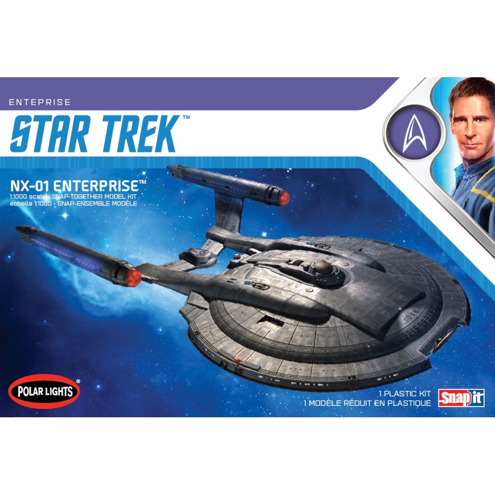 Space, Sci-Fi and TV Polar Lights 1/1000 Star Trek NX-01 Enterprise (Snap) 2T