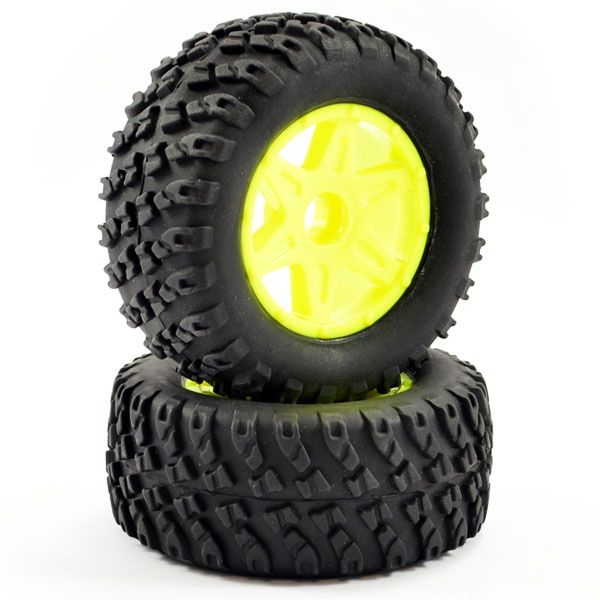 FTX Comet Desert Buggy Front Mounted Tyre &amp; Wheel Yellow