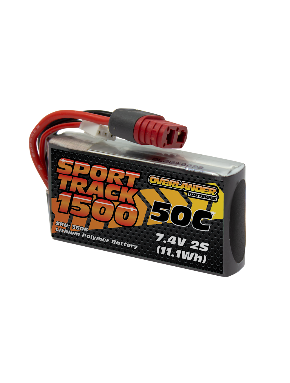 1500mAh 7.4V 2S 50C Sport Track LiPo Battery