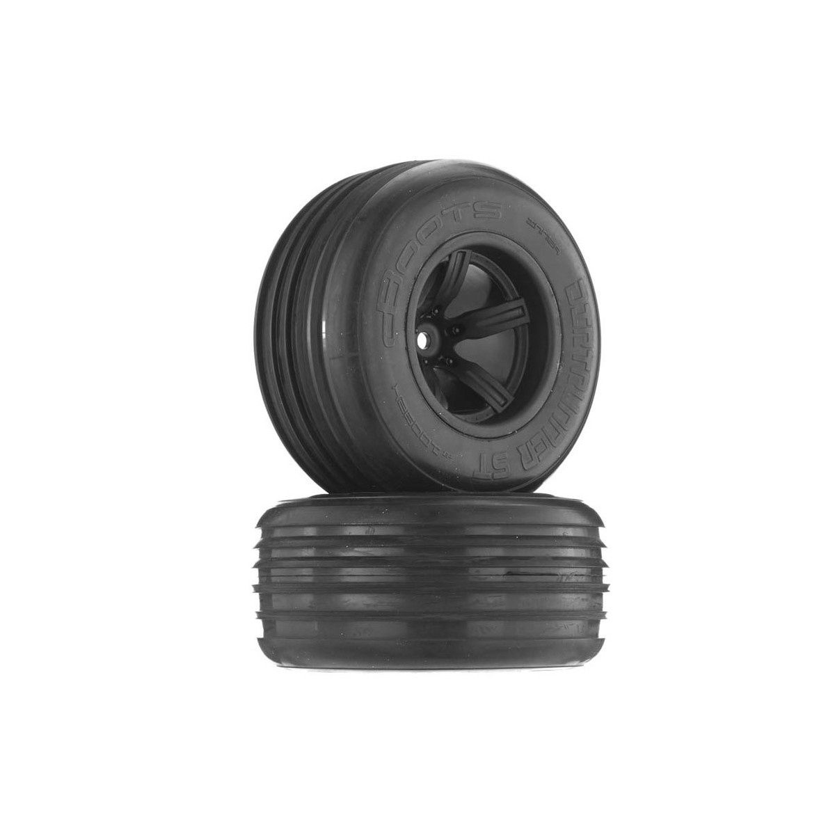 Arrma Dirtrunner ST Tyre Set Glued Black Front (2)