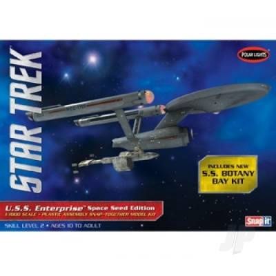 Space, Sci-Fi and TV Polar Lights 1/1000 Star Trek TOS USS Enterprise Space Seed Edition Snap Kit