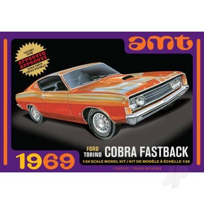 Cars, Bikes and Trucks AMT 1/25 1969 Ford Torino Cobra Fastback 2T