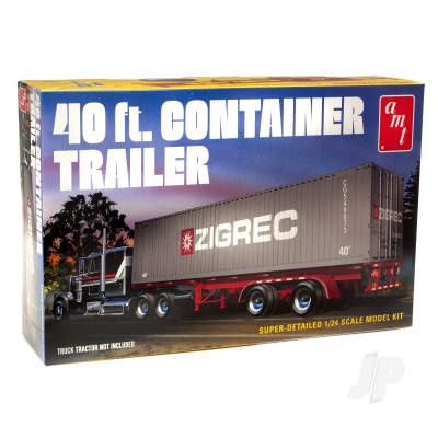 Cars, Bikes and Trucks AMT 1/24 40ft Semi Container Trailer