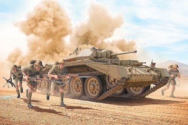 Military Italeri 1/35 Crusader Mk.II with 8th Army Infantry