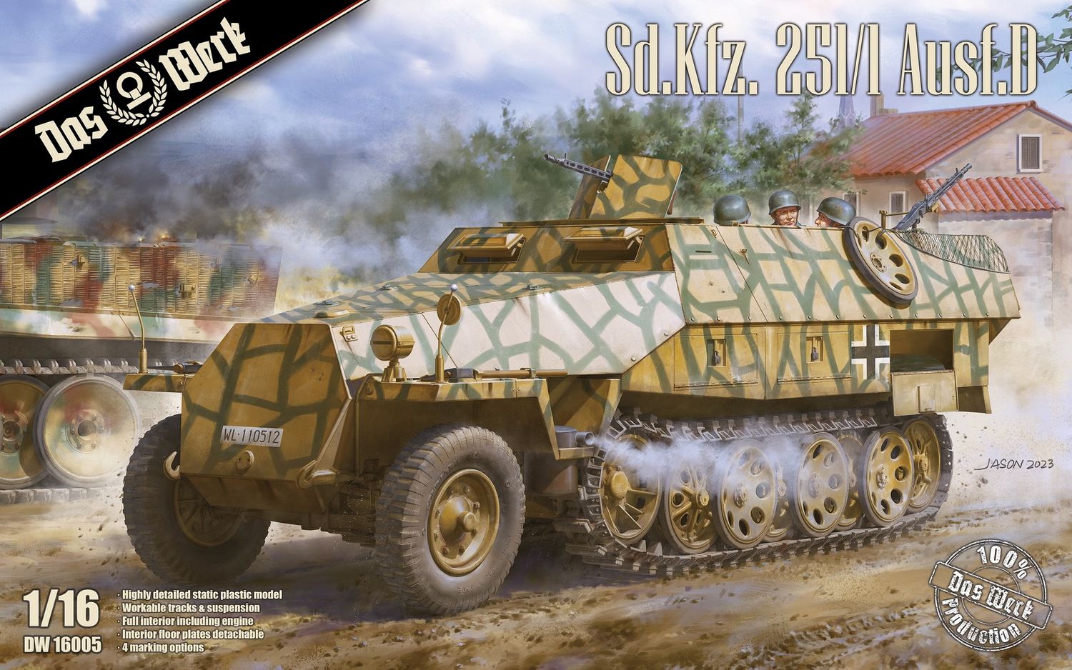 Military Das Werk 1/16 WWII German Sd.Kfz.251/1 Ausf.D Halftrack