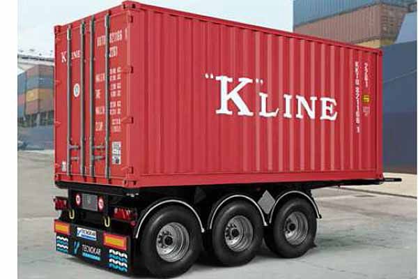 Cars, Bikes and Trucks Italeri 1/24 20ft Container Trailer
