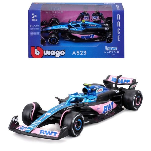 1:43 F1 BWT Alpine A523 No. 10 Pierre Gasly