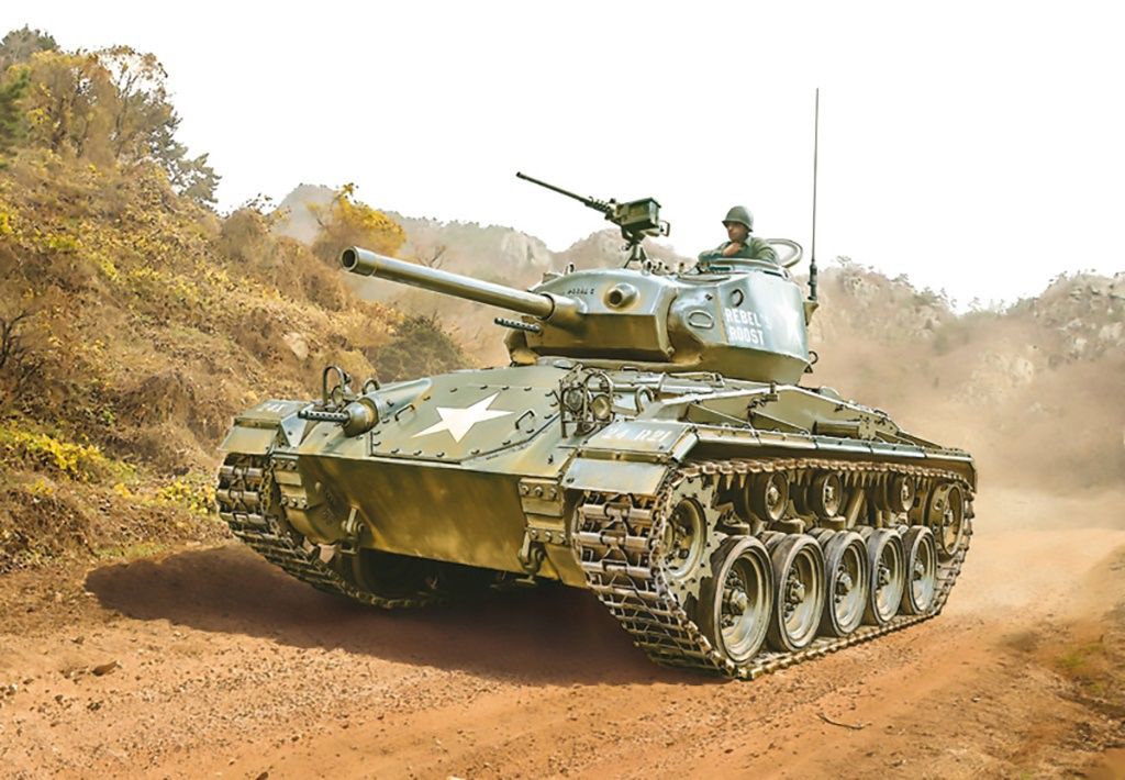 Military Italeri 1/35 M24 Chaffee Korean War