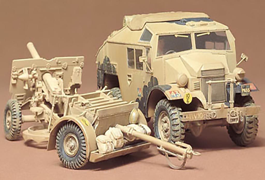 Military Tamiya 1/35 British WWII 25Pndr Gun with Quad Tractor and Ammunition Trailer