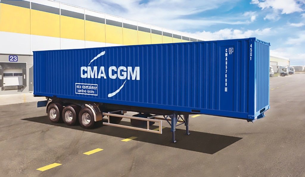 Cars, Bikes and Trucks Italeri 1/24 40 Foot Container Trailer