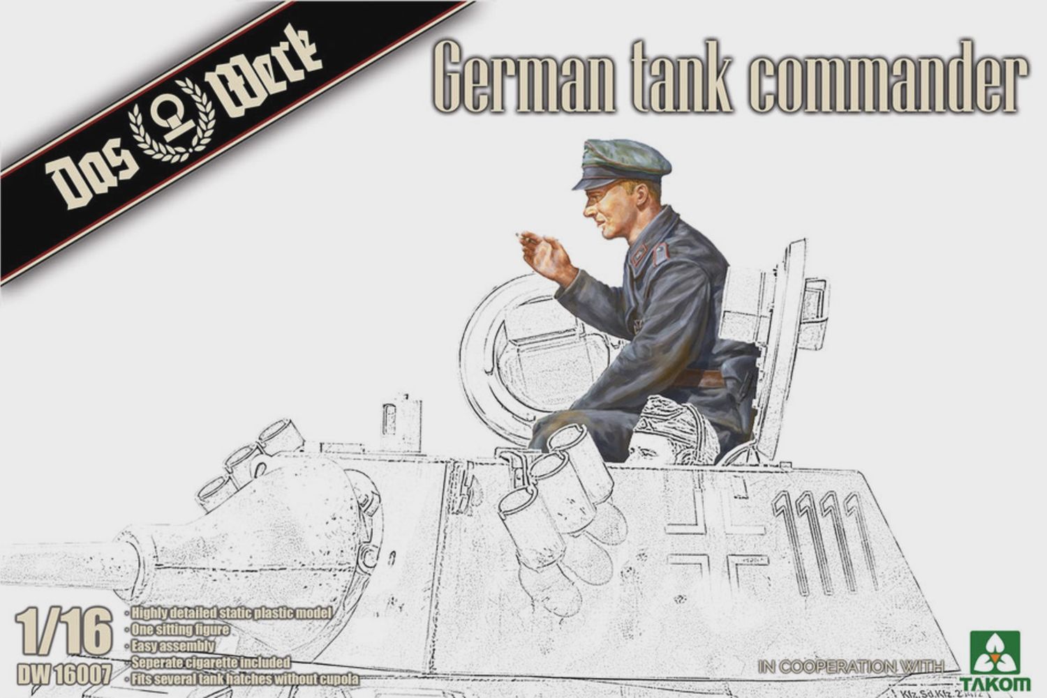 Military Das Werk 1/16 WWII German Tank Commander Figure