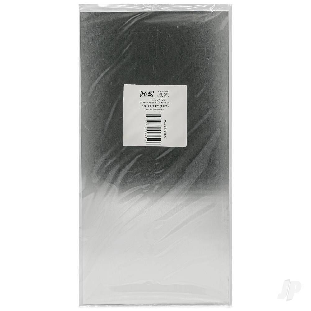.008in 6x12in Tin Coated Steel Sheet
