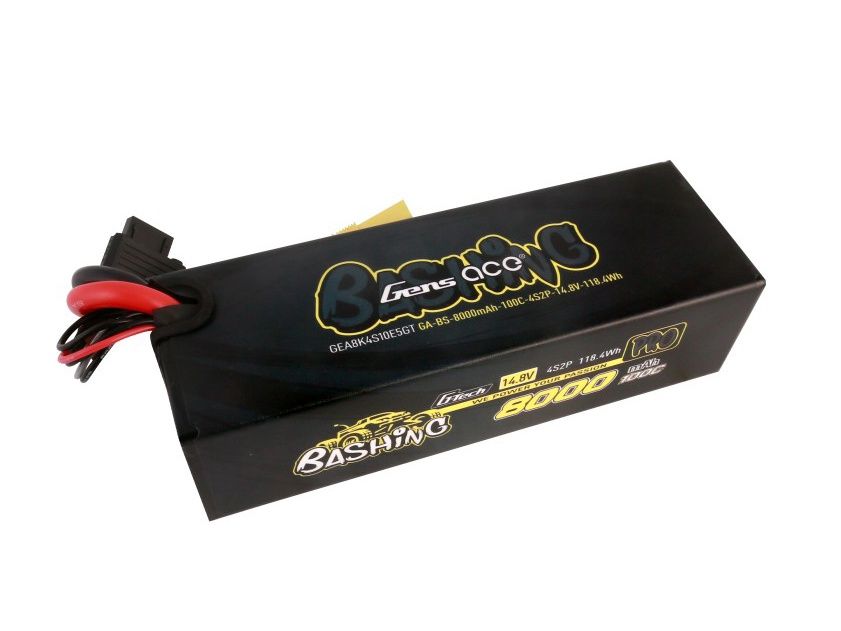 Li-Po Car G-Tech 4S2P 14.8V 8000mAh 100C Bashing with EC5