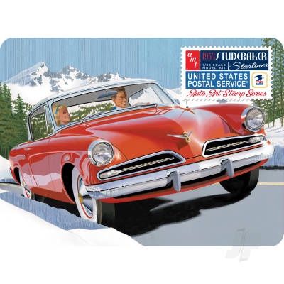 Cars, Bikes and Trucks AMT 1/25 1953 Studebaker Starliner - USPS with Collectible Tin