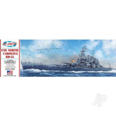 Ship Atlantis Models 1/500 1:500 USS North Carolina BB-55 Battleship