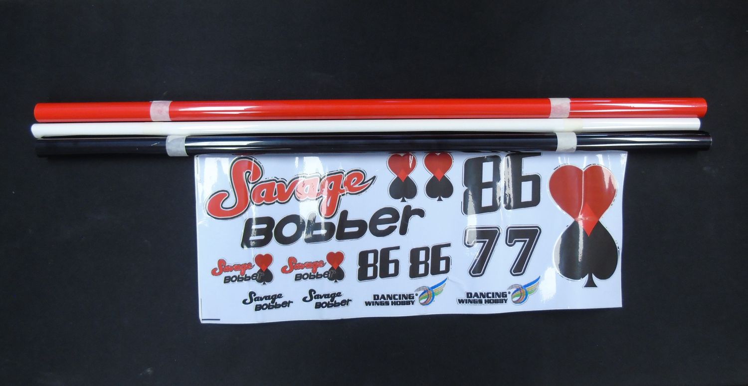 Covering Film Pack 1m Savage Bobber -2m Red,Black, .5m White