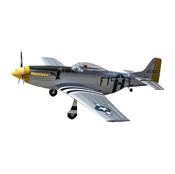 DYNAM P51 MUSTANG 1200mm SILVER w/o TX/RX/Batt