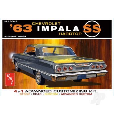 Cars, Bikes and Trucks AMT 1/25 1963 Chevy Impala SS 2T