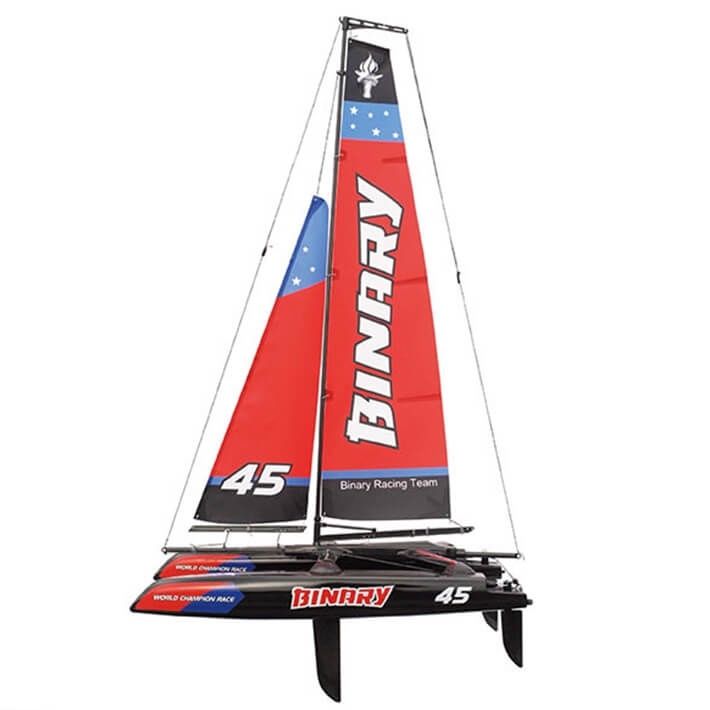 JOYSWAY BINARY 400mm MINI CATAMARAN SAILBOAT RTR RED
