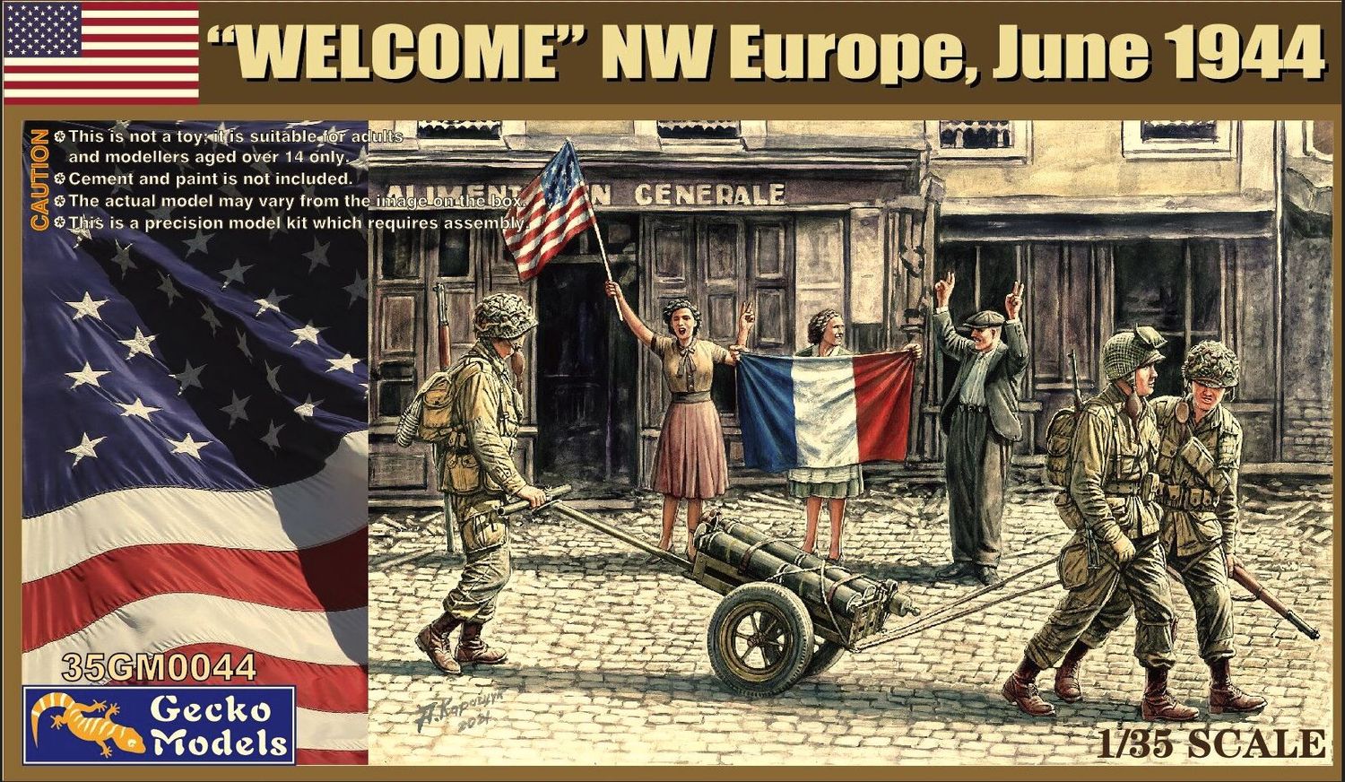 Military Gecko Models 1/35 US Paratroopers “Welcome” NW Europe, June 1944 Overlord