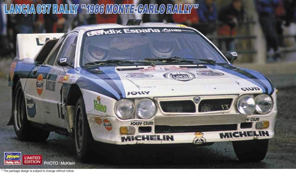 Cars, Bikes and Trucks Hasegawa 1/24 Lancia 037 Rally "1986 Monte Carlo Rally"