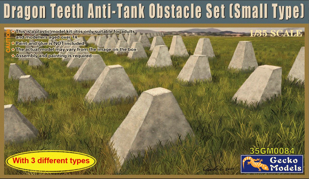 Military Gecko Models 1/35 Dragon Teeth Anti-Tank Obstacle Set (Small type)