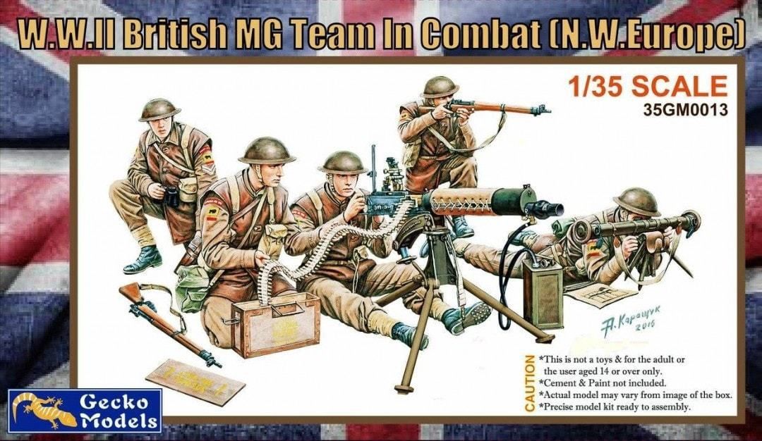Military Gecko Models 1/35 WWII British MG Team In Combat