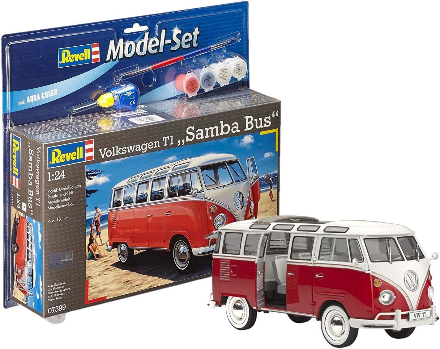 Cars, Bikes and Trucks Revell 1/24 Model Set Volkswagen T1 "Samba Bus"