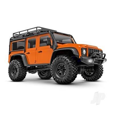TRX-4M Land Rover Defender 1:18 4WD Electric Trail Crawler, Orange (+ TQ, ECM-2.5, Titan 87T, 750mAh LiPo, USB Charger, Clipless Body)