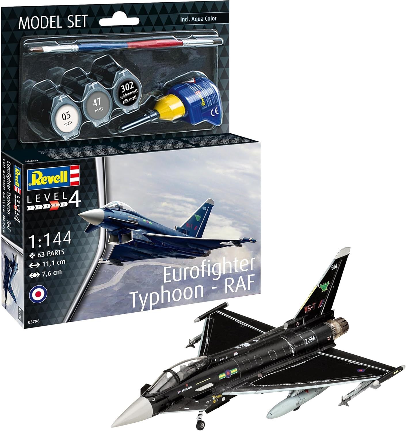 Aircraft Revell 1/144 Model Set Eurofighter Typhoon - RAF