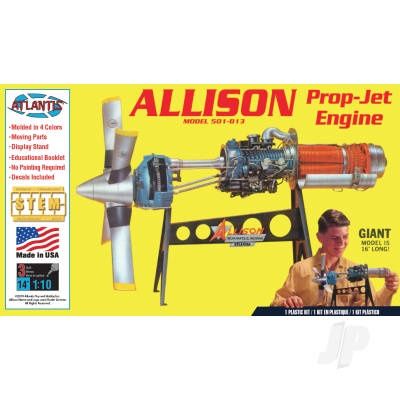 Aircraft Atlantis Models 1/10 1:10 Allison Prop Jet 501-D13 Engine