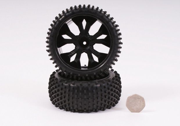 BSD Racing Wheel And Tyre Black Front (Pair)