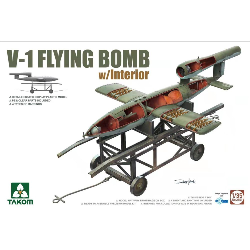 Military Takom 1/35 V-1 Flying Bomb with Interior