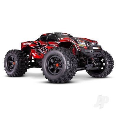 X-Maxx Belted 1:6 8S 4WD Electric Monster Truck, Red (+ TQi 2-ch, VXL-8s, Velineon 1200XL, TSM, Belted Tyres)