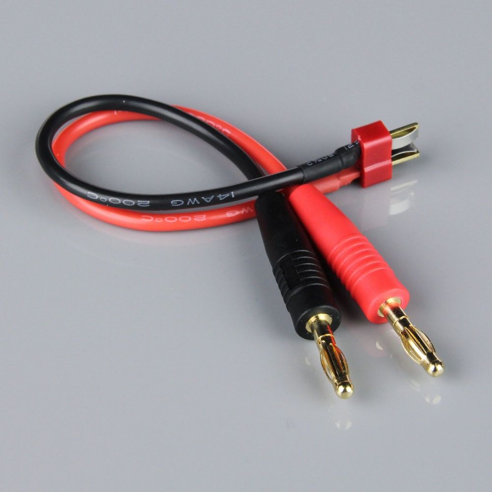 Charge Lead, 4mm Bullet to Deans Male, 14AWG, 150mm