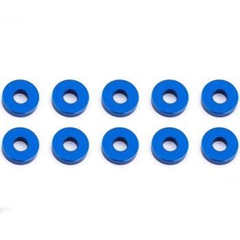 ASSOCIATED BLUE ALUMINUM BULKHEAD WASHERS 7.8 x 2.0 MM (10)