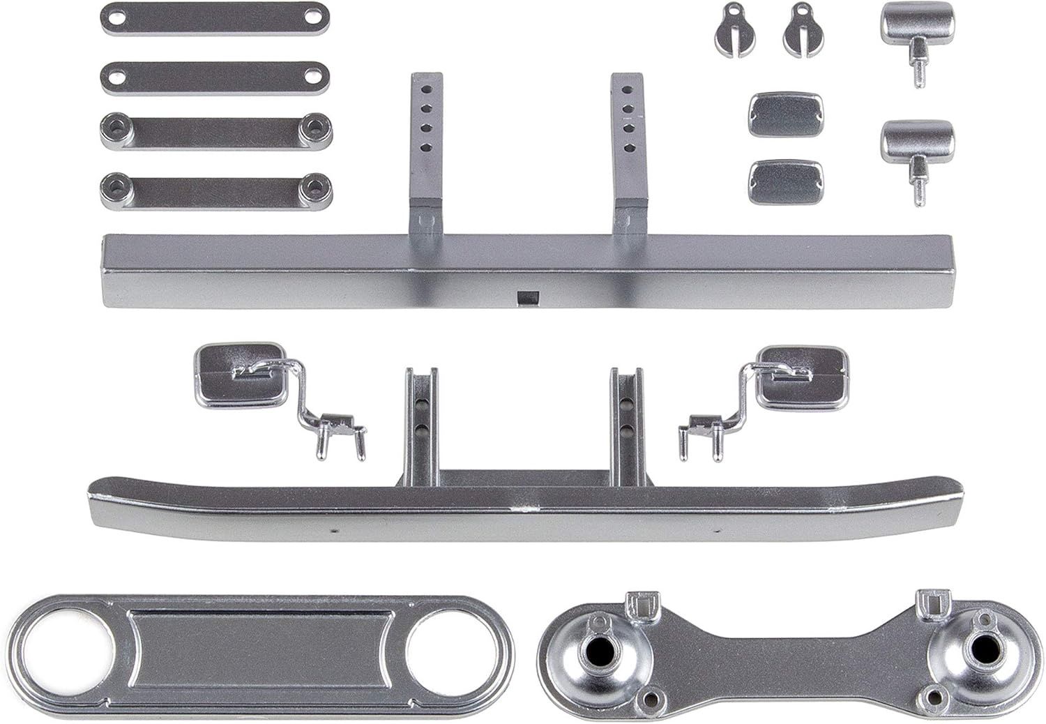 ASSOCIATED CR12 TOYOTA FJ45 BUMPER &amp; BODY ACC SATIN CHROME